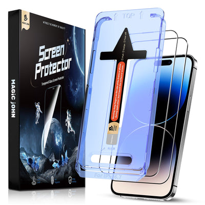 MAGIC JOHN iPhone Displayschutzfolie – Staubfrei ohne Blasen