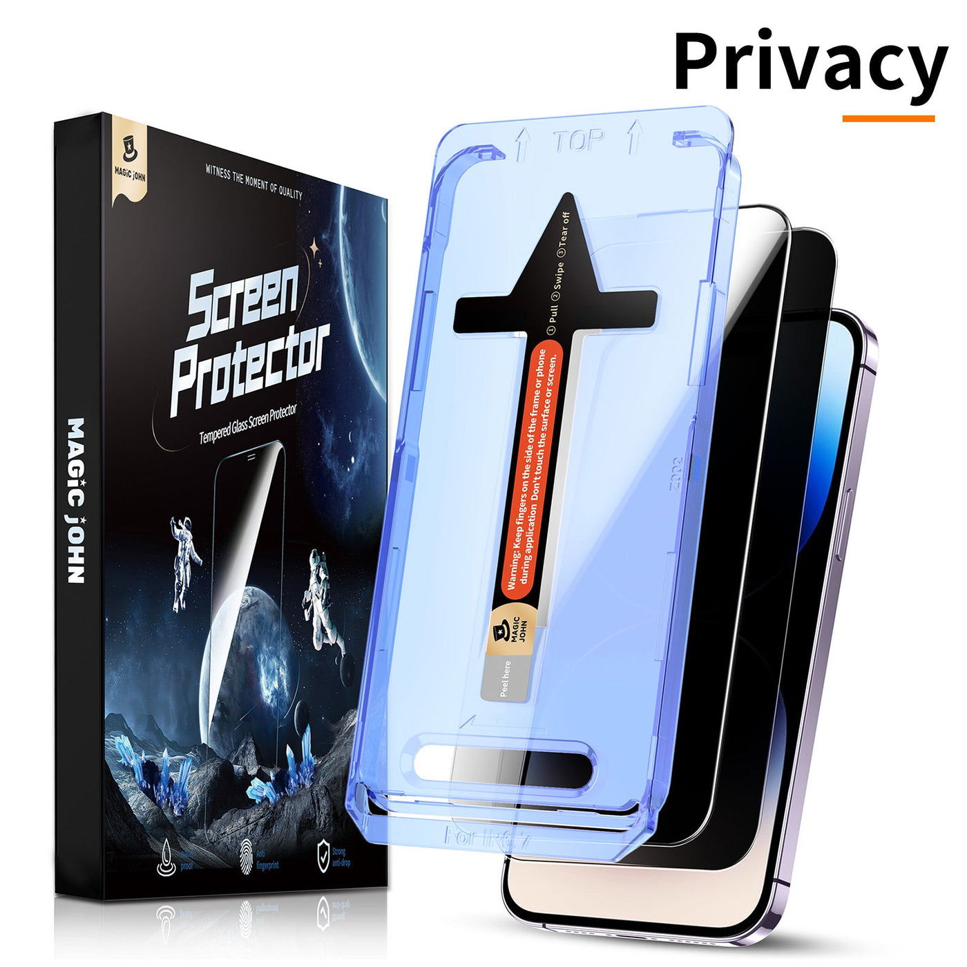 MAGIC JOHN iPhone Displayschutzfolie – Staubfrei ohne Blasen